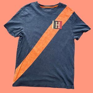 Tommy Hilfiger Men's Blue and Orange T-shirt
